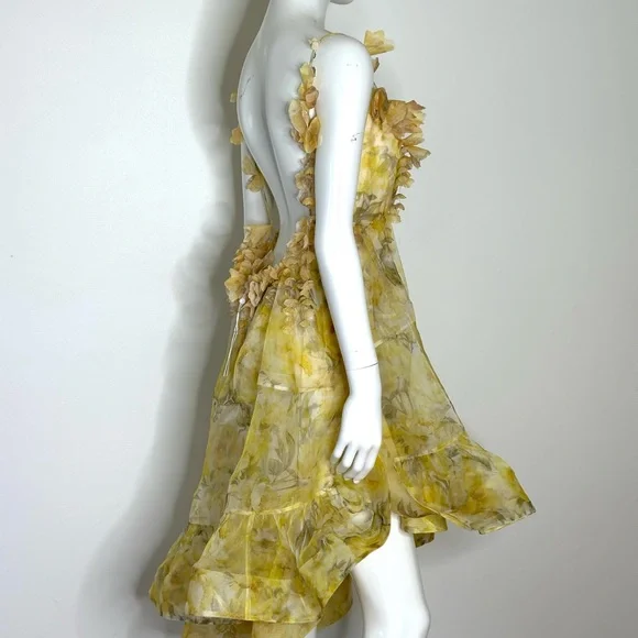 NWT Authentic Zimmerman Asymmetrical Harmony Peony Floral Dress SZ 1  US 6 - Picture 11 of 15